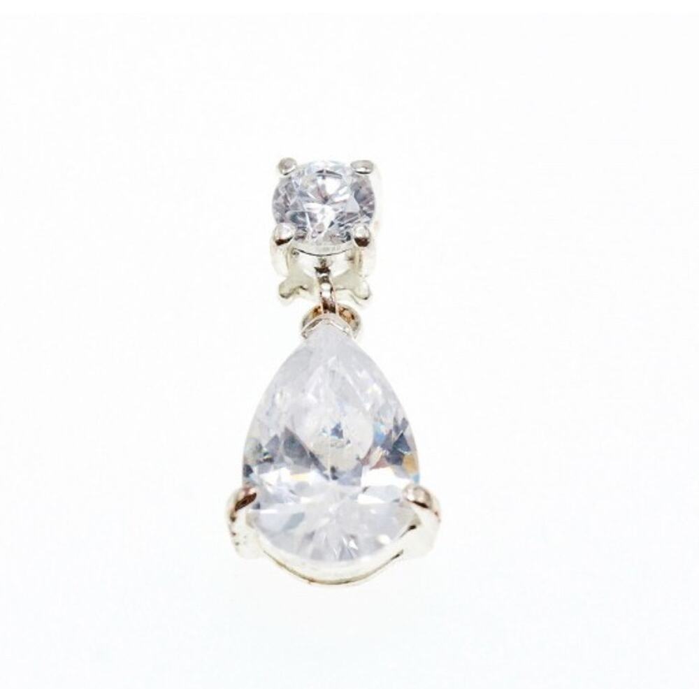 925 Sterling Silver CZ "Drop" Pendant